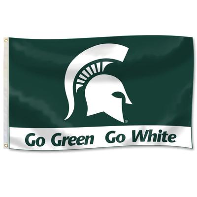 Michigan State 3' x 5' Go Green Go White House Flag