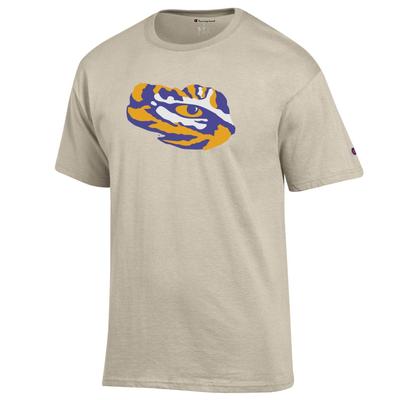 LSU Champion Giant Tiger Eye Logo Tee OATMEAL