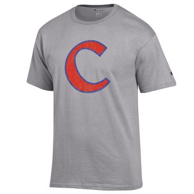 Clemson Champion Giant C Logo Tee OXFORD