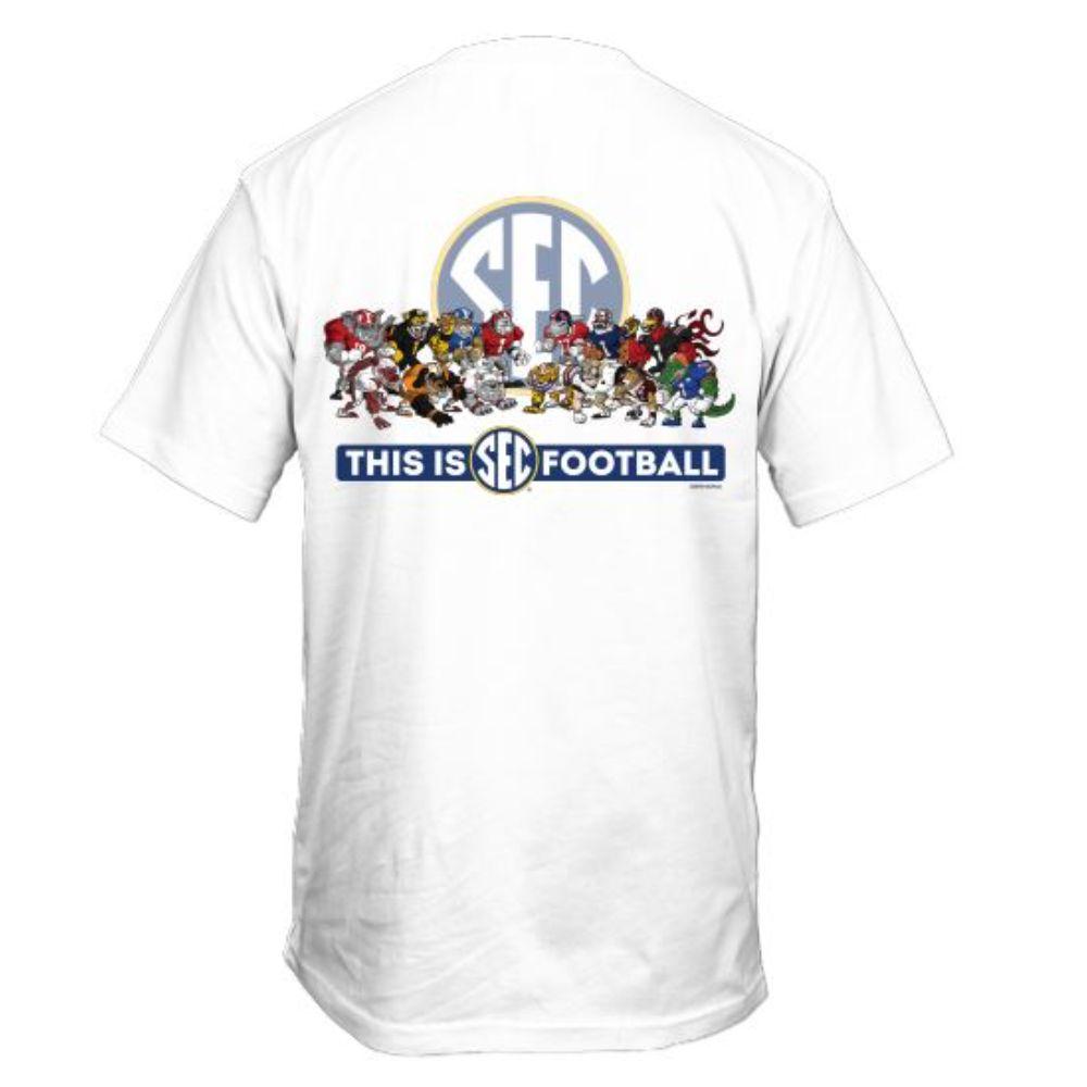 New World Graphics SEC Names in Football Comfort Colors Tee - White