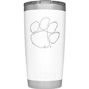  Clemson Yeti Powder Coated 20oz Tumbler