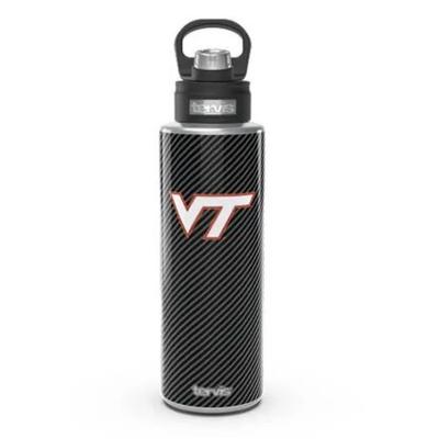 Virginia Tech Tervis 40 Oz Carbon Fiber Wide Mouth Bottle