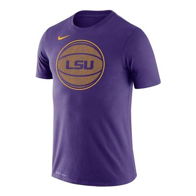 LSU Nike Drifit Legend Basketball Logo Short Sleeve Tee