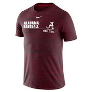  Alabama Nike Drifit Legend Velocity Baseball Short Sleeve Tee