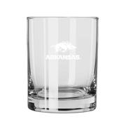  Arkansas 13.5 Oz Etched Rocks Glass