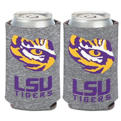 LSU Tigers 12 Oz Heathered Can Cooler