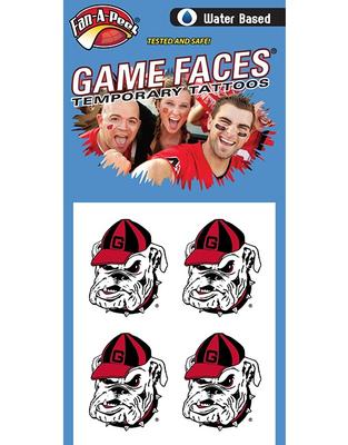 Georgia Bulldog Water Based Face Tattoos