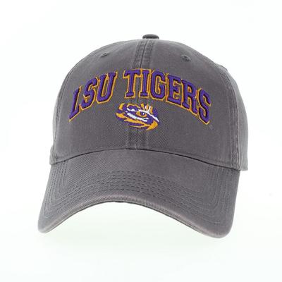 LSU, LSU Legacy Logo Over Dad Adjustable Hat