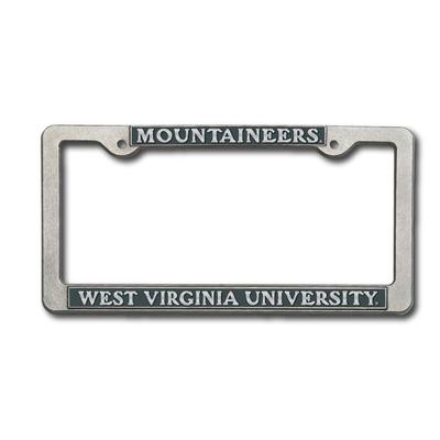West Virginia Mountaineers Pewter License Plate Frame