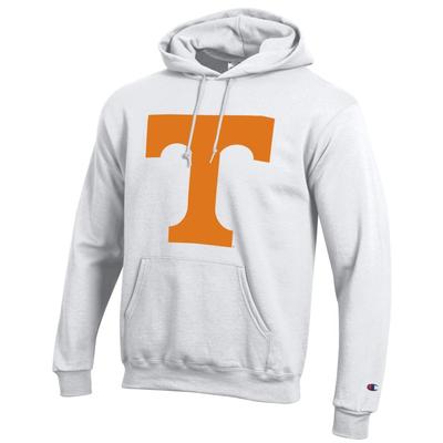 Tennessee Champion Giant Logo Fleece Hoodie WHITE