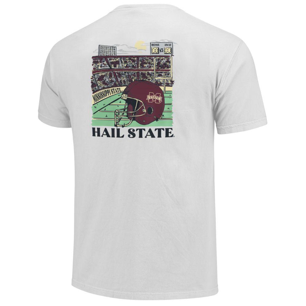 Alumni Hall Bulldogs, Mississippi State Stadium Helmet Comfort Colors Tee  Alumni Hall