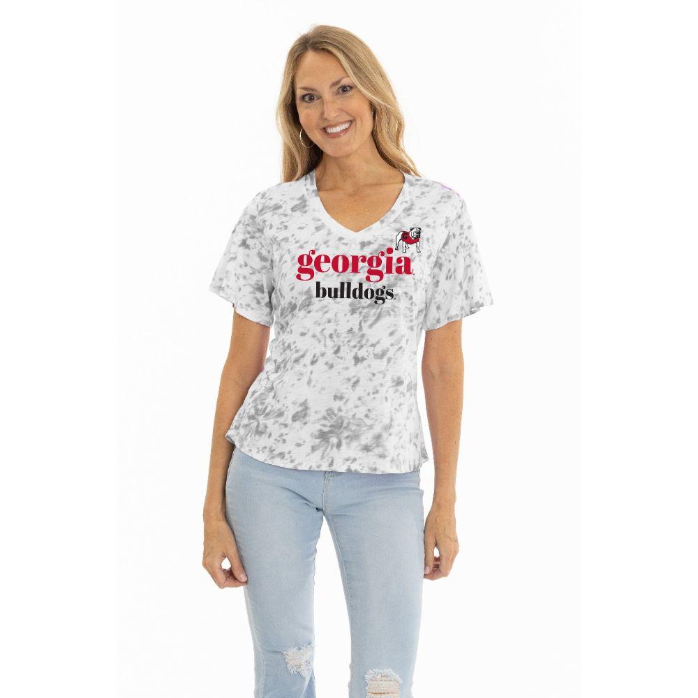 Dawgs | Georgia Faye Flutter Sleeve V-Neck Tee | Alumni Hall