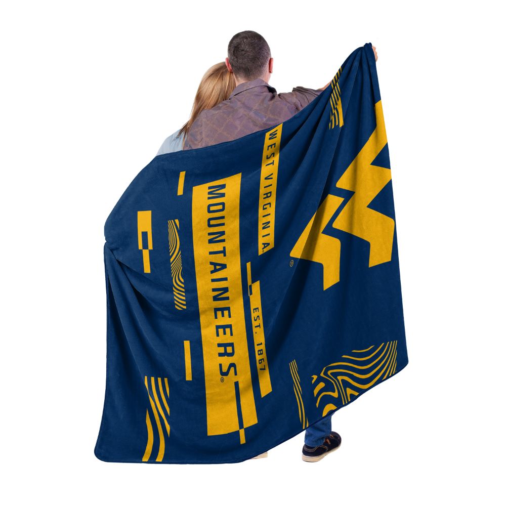 Lids West Virginia Mountaineers 50'' x 60'' Plush Raschel Throw Blanket