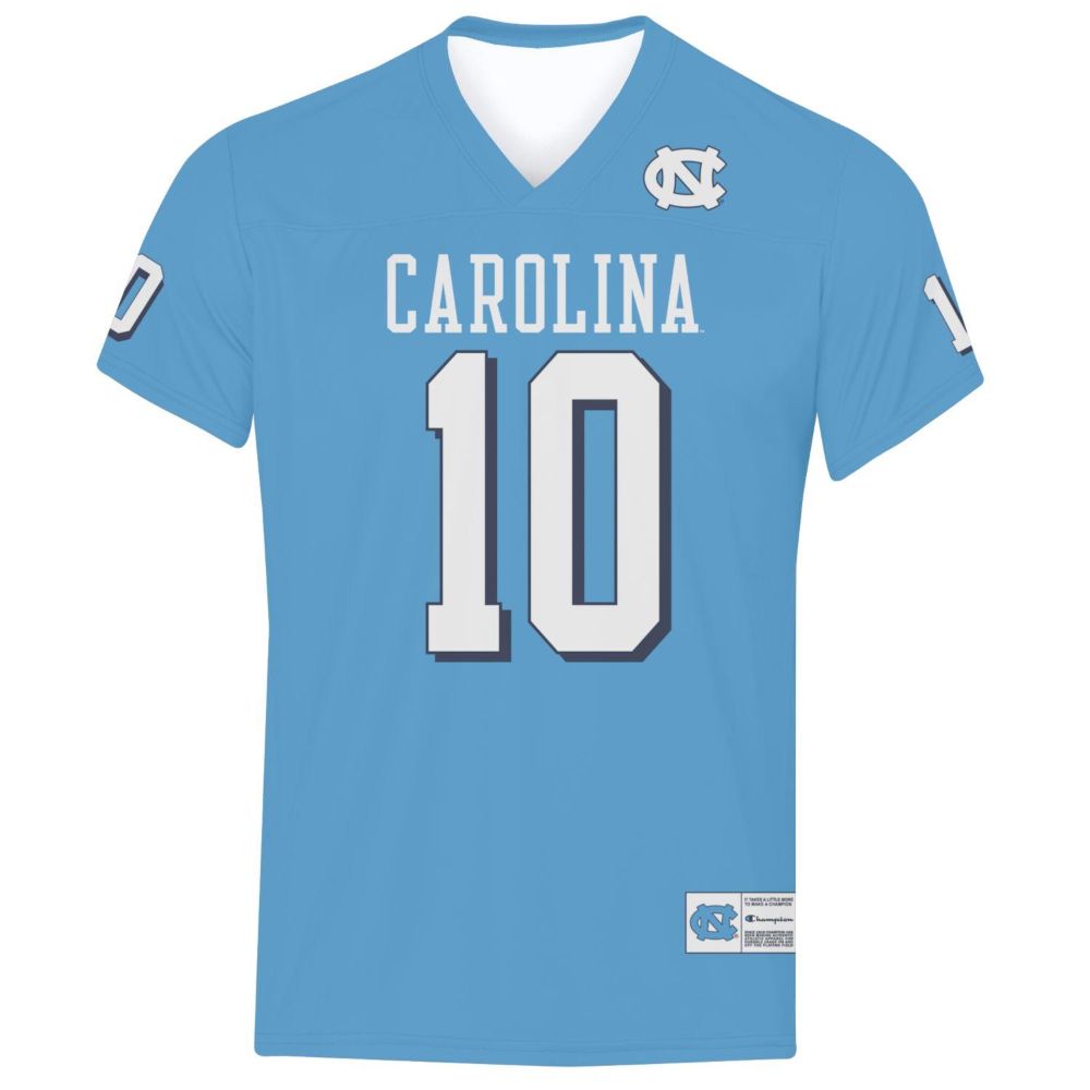 Gen2 Youth North Carolina Tar Heels Drake Maye #10 Carolina Blue Replica  Football Jersey