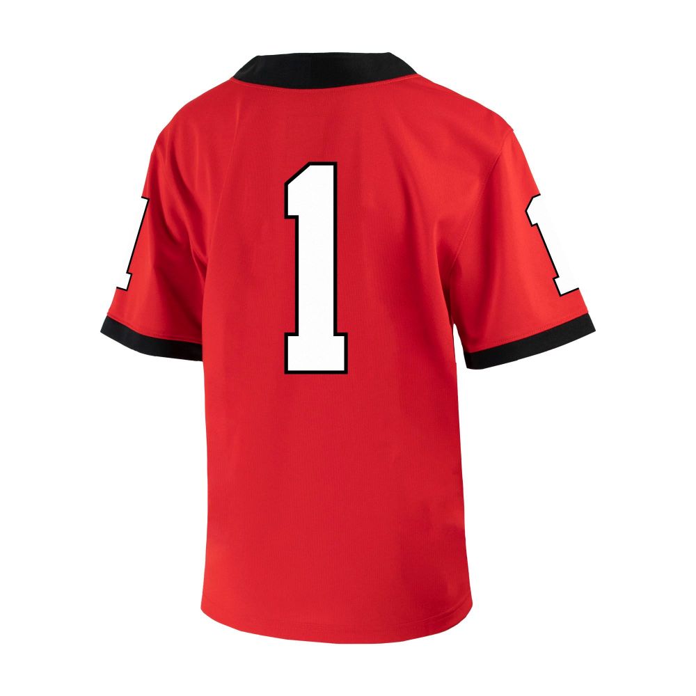 Toddler Nike #1 Red Georgia Bulldogs Team Replica Football Jersey