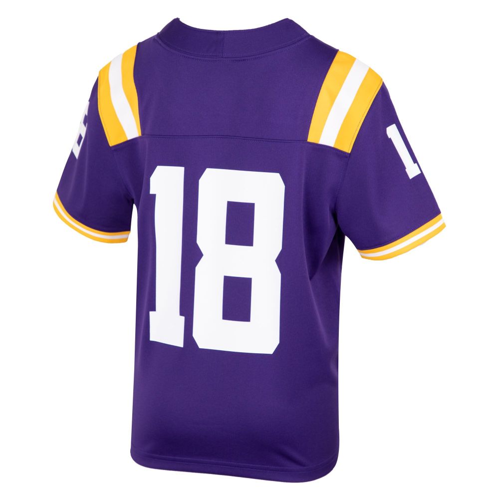 LSU, LSU Nike YOUTH Replica #18 Jersey