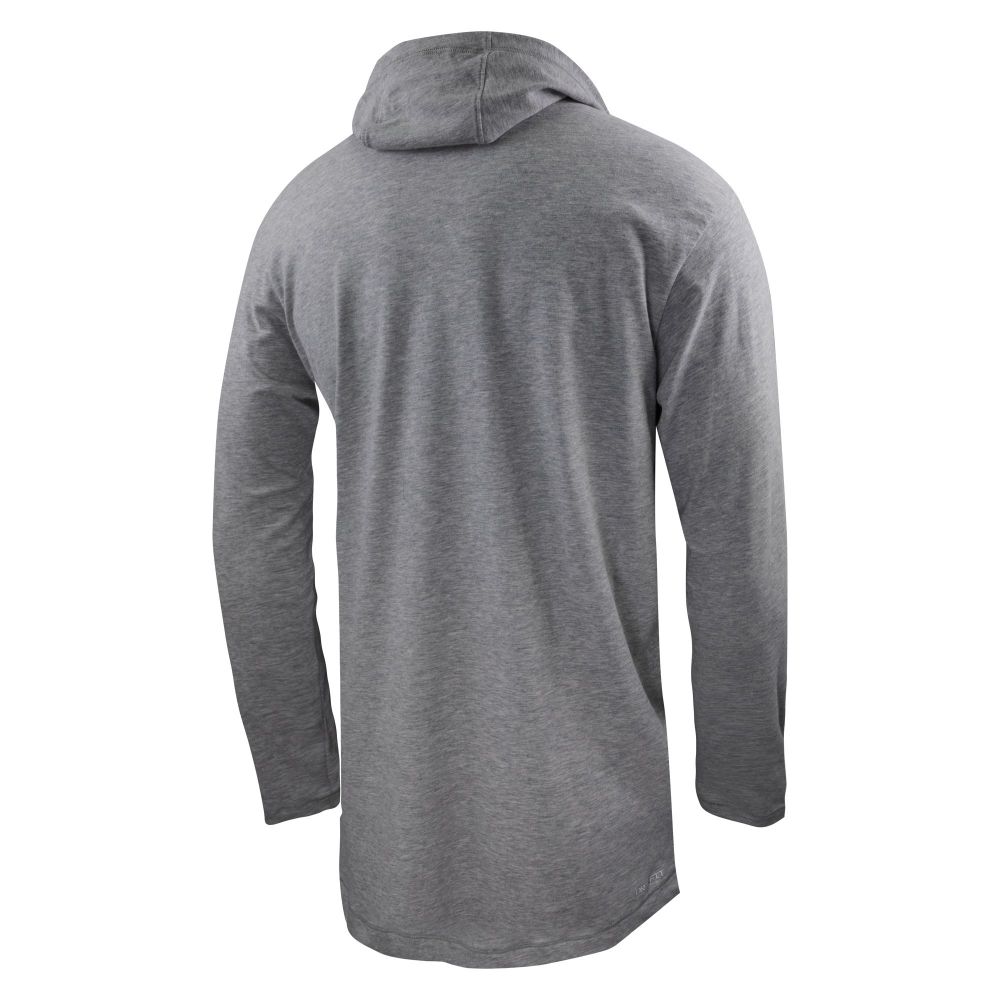 Tennessee Nike Baseball Drifit Hoodie Tee - DK_HTHR