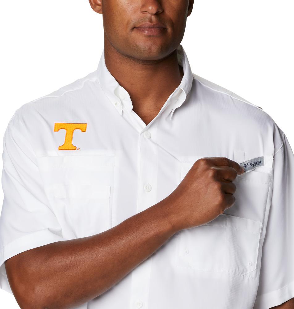 Columbia Men's Collegiate Tamiami Short Sleeve Shirt - Tennessee - M - White