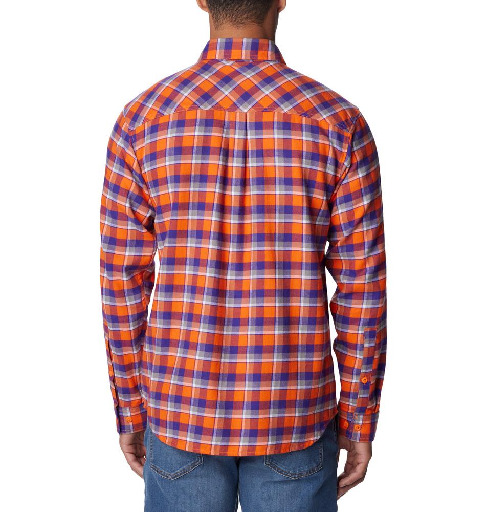 Columbia Men's Tennessee Volunteers Tennessee Orange Plaid Flare Gun Flannel  Button Down Long Sleeve Shirt