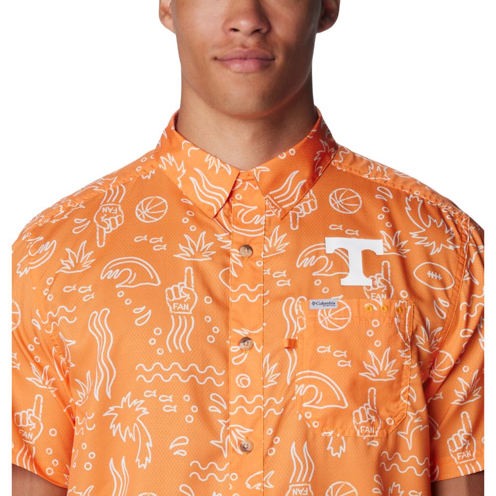 Vols, Tennessee Tommy Bahama Coast Luminescent Fronds Camp Shirt