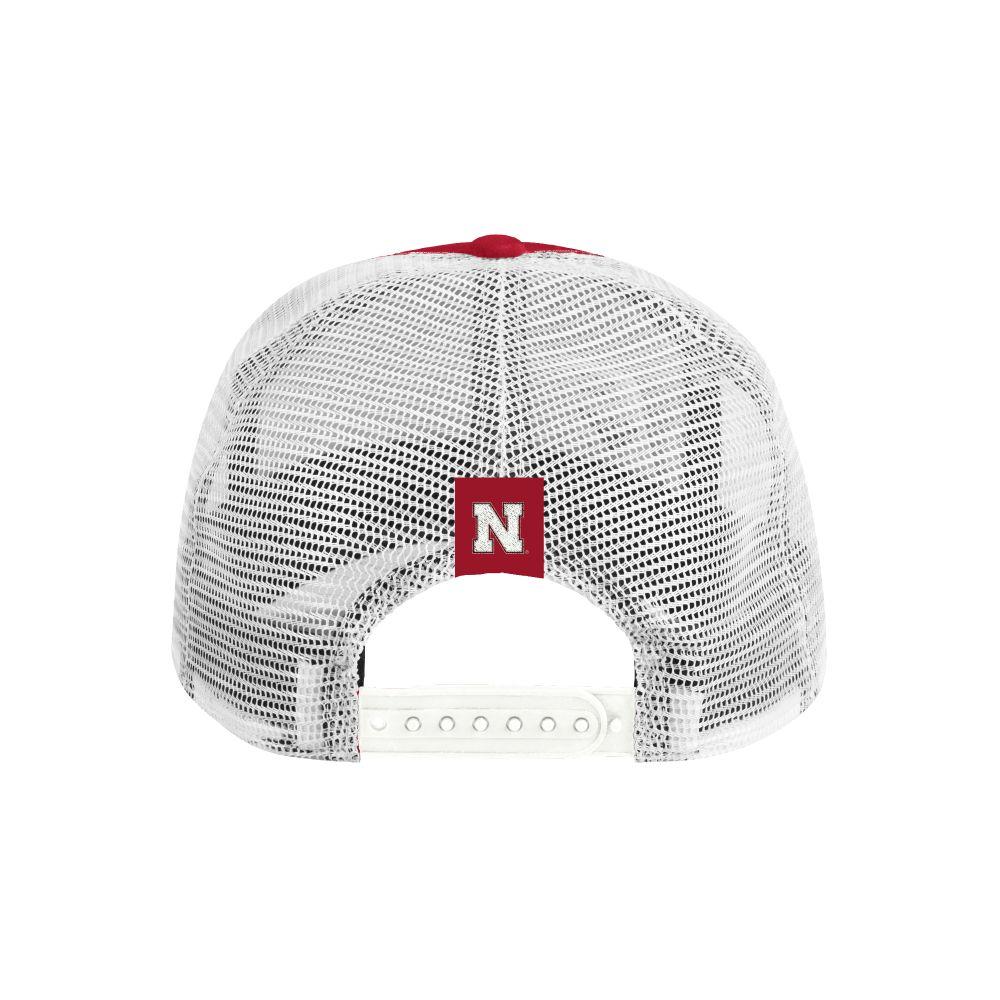 Huskers, Nebraska Adidas Wavy Font Foam Trucker Hat