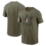 Florida State Nike Military Dri-fit Team Issue Crew Tee