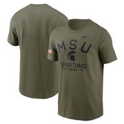 Michigan State Nike Military Dri-fit Team Issue Crew Tee