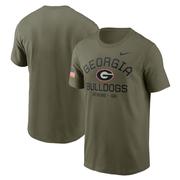 Georgia Nike Military Dri-fit Team Issue Crew Tee