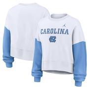 UNC Jordan Brand Women's Colorblock Fleece Crew