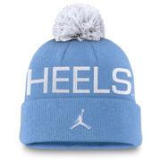 UNC Jordan Brand Peak Standard Cuff Pom Beanie