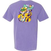 LSU Bayou Apparel Mike Mardi Gras Comfort Colors Tee