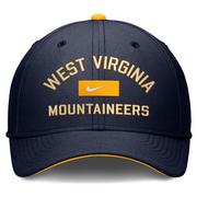 West Virginia Nike Rise Structured Swooshflex Cap