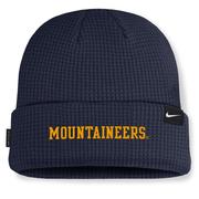 West Virginia Nike Sideline Terra Standard Cuff Waffle Beanie