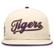 LSU Nike Dri-Fit Pro Structured Round Bill Fitted Cap