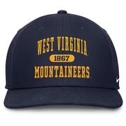 West Virginia Nike Dri-Fit Pro Structured Square Bill Cap