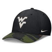 West Virginia Nike Military Dri-fit Rise Swooshflex Cap