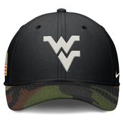 West Virginia Nike Military Dri-fit Rise Swooshflex Cap