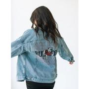 Georgia Gameday Social Roger Repeating Denim Jacket