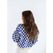 Kentucky Gameday Social Checkerboard Mock Neck Sweater